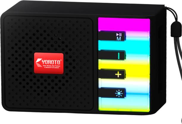 YOROTO Portable Speaker With Thunder Sound and High Bass RGB Speaker 10 W Bluetooth Speaker