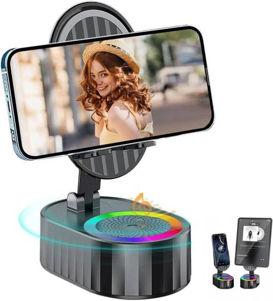 Edtepy 5in1 Bluetooth Speaker,Phone Holder with Rechargeable Battery,Colorful LED Light 5 W Bluetooth Speaker