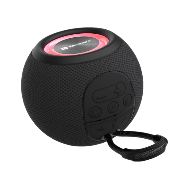 Portronics Resound Wireless with LED Lights, In-built FM Radio 5 W Bluetooth Speaker