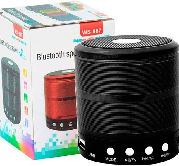 RECTITUDE Rich quality BT Speaker WS 887 with FM Radio,Memory Card Slot 10 W Bluetooth Speaker