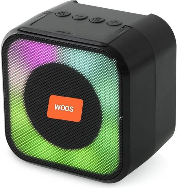WOOS Powerful Strong Bass 2200 mAh Power Built Battery Up to 6 Hours of Playtime 10 W Bluetooth Speaker