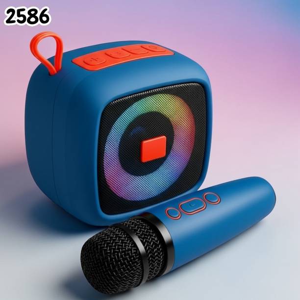 Nilesawar X382 Portable Karaoke Speaker with Wireless Microphone & Bass Sound System 10 W Bluetooth Speaker