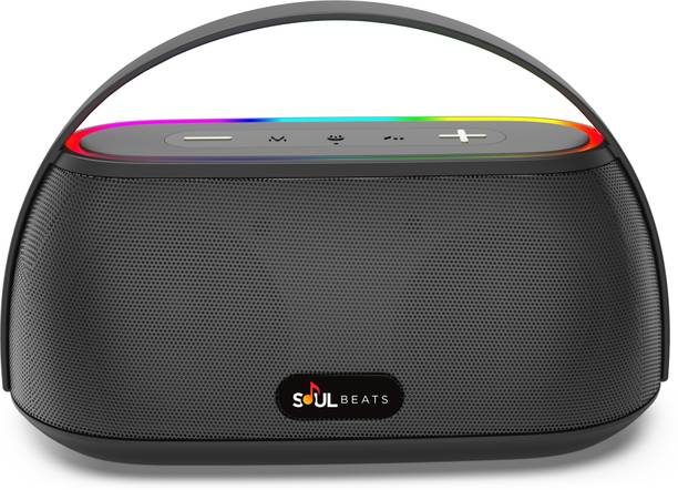 Soul Beats Speaker with Bass, Multi-Room Audio, Built-in Microphone, USB Port, LED Light 10 W Bluetooth Speaker