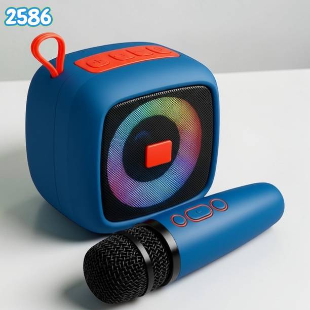 Ziddjeet X164 Karaoke Speaker with Dual Mic, Wireless Bluetooth Party Sound System 10 W Bluetooth Speaker
