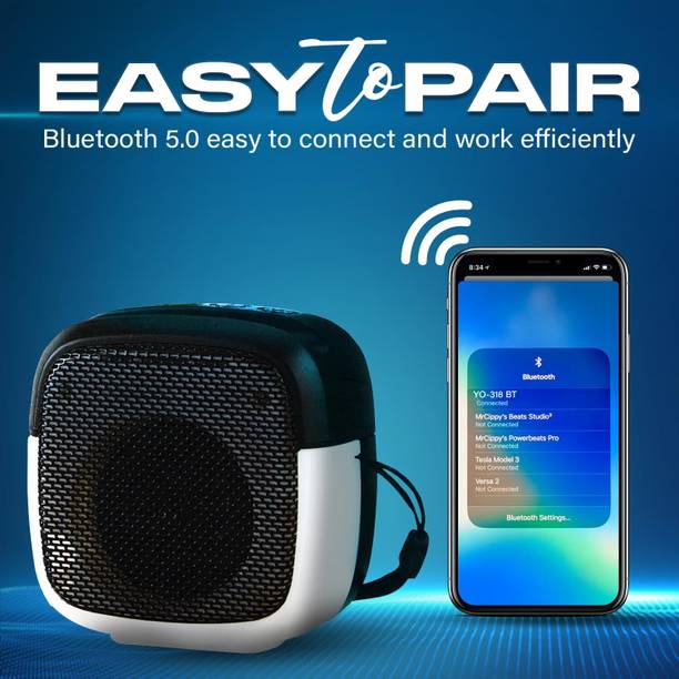 ZWOLLEX Waterproof, Wireless Pairing Speaker with Loud Sound & Rich Bass, 8H Playtime 3 W Bluetooth Speaker