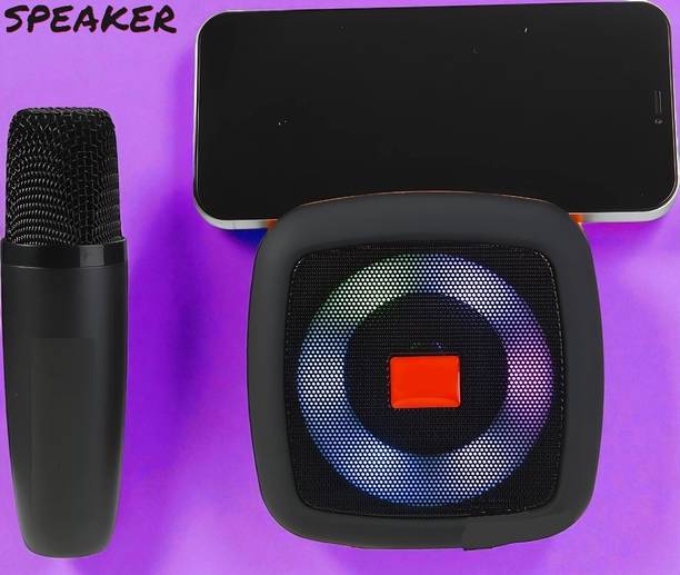 Shamsa X221 Wireless Bluetooth Speaker with Karaoke Mic – Portable Party Sound System 5 W Bluetooth Speaker