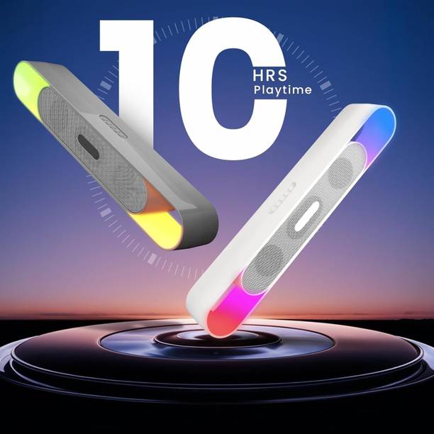 WOOS 10W Phantom Glow Bluetooth Speaker – 15H Playtime, RGB Beats, Type-C, IPX7 10 W Bluetooth Speaker