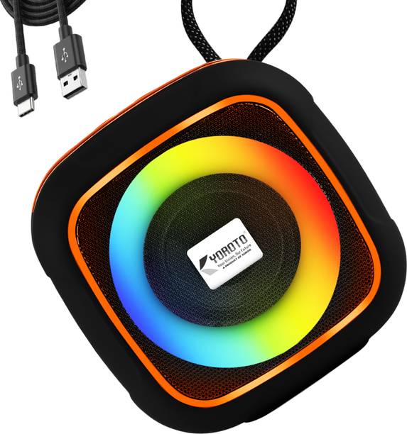 YOROTO Bluetooth Speaker with Deep Bass, RGB Light Effects & 10W Sound Output 10 W Bluetooth Speaker
