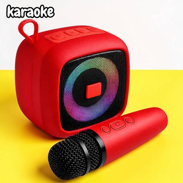 Ziddjeet X157 RGB Light Karaoke Speaker with Wireless Microphone Portable Speaker 10 W Bluetooth Speaker