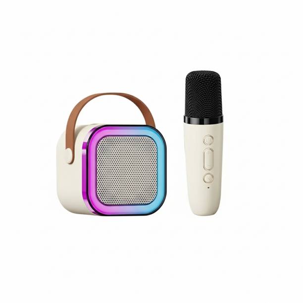 Pravyon K12 Kids Karaoke Mic with LED Speaker | Wireless Blutooth speaker and mic 10 W Bluetooth Speaker