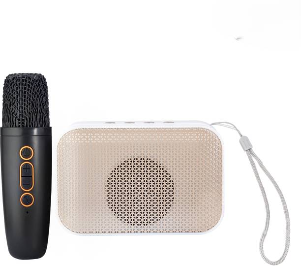 Cinefx Mini Bluetooth Speaker Wireless Karaoke Mic 4Hrs Playtime, Dim Night RGB Lights, 5 W Bluetooth Speaker