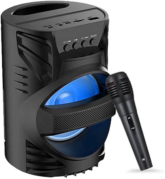 RECTITUDE Portable Multimedia WS-04 Ultra BASS BT, FM Radio, USB, SD Card, Karaoke mic 10 W Bluetooth Speaker