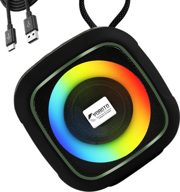 YOROTO Bluetooth Speaker with Deep Bass, RGB Light Effects & 10W Sound Output 10 W Bluetooth Speaker