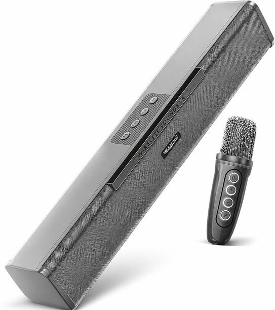 fire turtle Portable Wireless Soundbar Speaker with Karaoke Mic Deep Bass for Party & Home 15 W Bluetooth Speaker