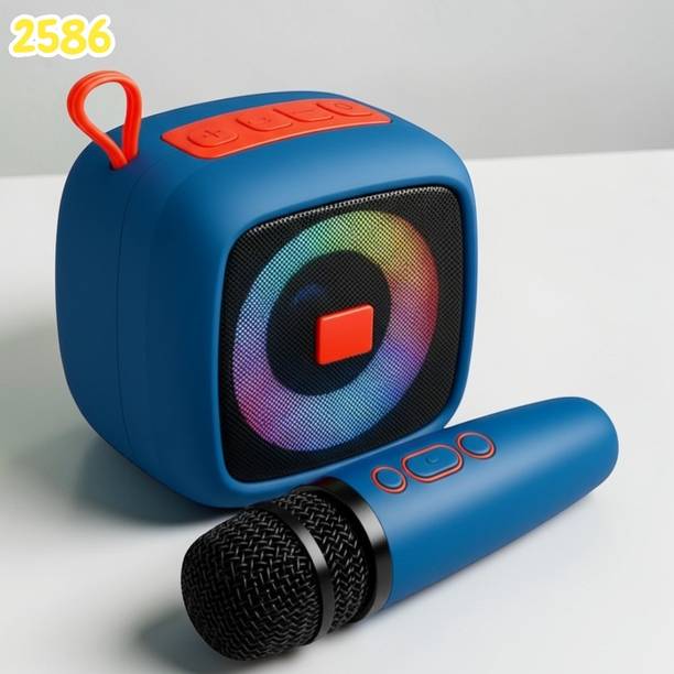 Nilesawar X322 Portable Karaoke Speaker with Wireless Microphone & Bass Sound System 10 W Bluetooth Speaker