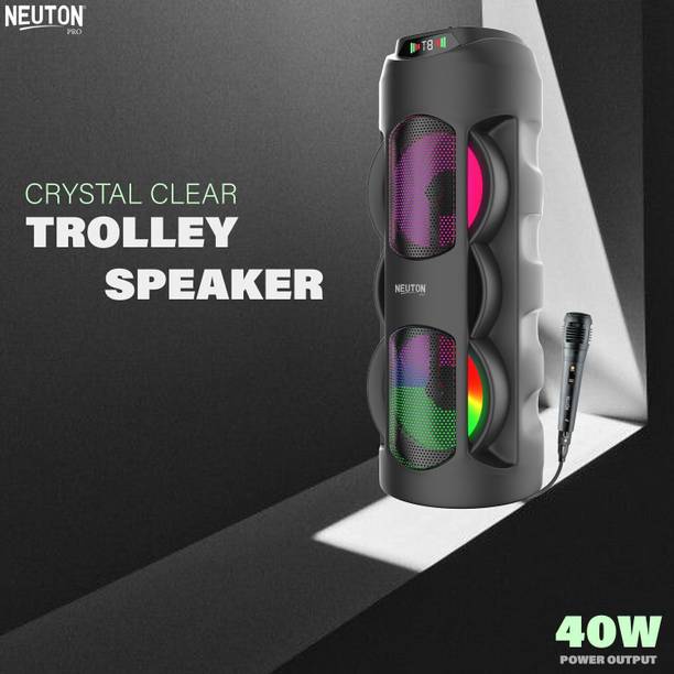 Neuton pro WOW 40W Bluetooth Speaker with Deep Bass, RGB Lights, 10H Battery 40 W Bluetooth Speaker