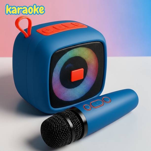 Ziddjeet X17 RGB Light Karaoke Speaker with Wireless Microphone Portable Speaker 10 W Bluetooth Speaker