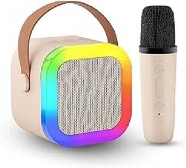 Clickncarts Portable Bluetooth Karaoke Speaker with Wireless Microphone & LED Lights 10 W Bluetooth Speaker