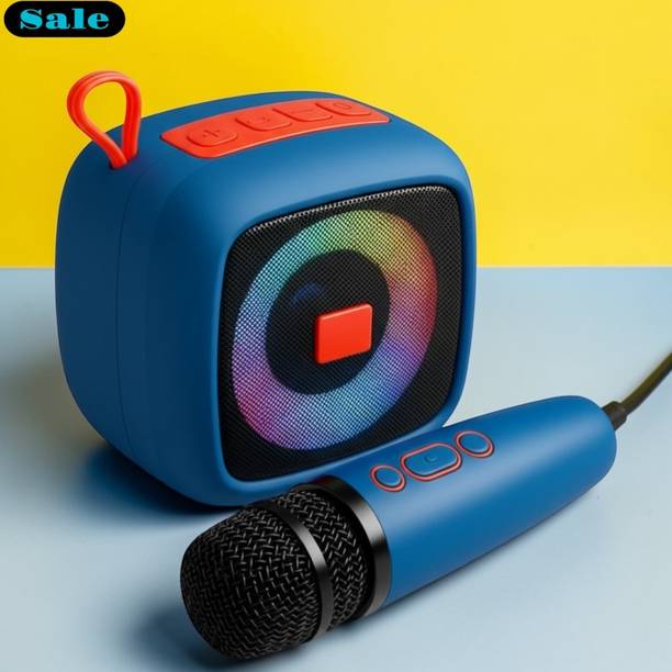 Stybits X297 Mini Wireless Speaker with Karaoke Mic | LED Light Bluetooth Speaker 10 W Bluetooth Speaker