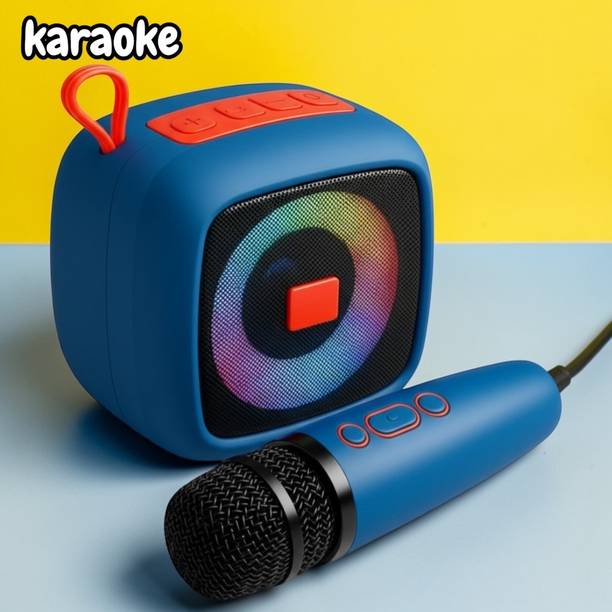 Sagaft X283 Bluetooth Karaoke Speaker with Mic RGB Lights Portable Music System 10 W Bluetooth Speaker