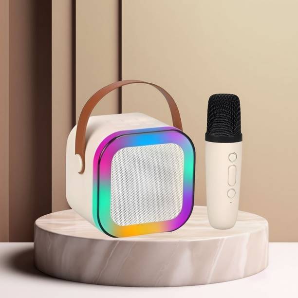 AAC Bluetooth Speaker with mic Karaoke, FM Radio, AUX, USB, SD, RGB Light EffectN206 10 W Bluetooth Speaker