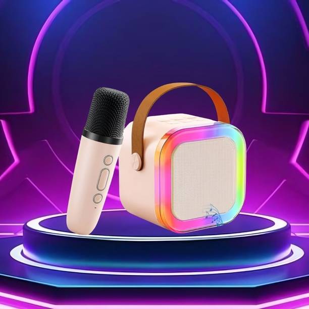 sickle Bluetooth Speaker with mic Karaoke, FM Radio, AUX, USB, SD, RGB Light EffectN123 5 W Bluetooth Speaker