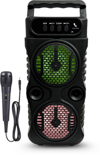 VOIZO Wireless Bluetooth Speaker 10W Bass, RGB Light, Mic, Portable Sound 10 W Bluetooth Speaker