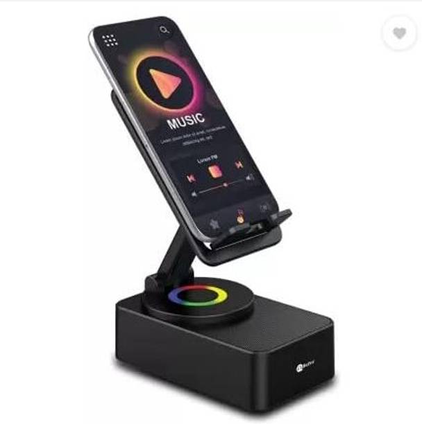 ULTRABYTES Phone Stand with Wireless Bluetooth Speaker, 3 in 1 Mobile Phone Holder Stand 10 W Bluetooth Speaker