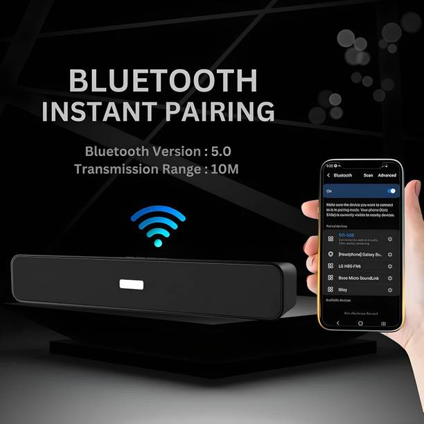BVEXO High Sound Quality tv Sound Bar with detachable subwoofer SoundBar surround 20 W Bluetooth Speaker