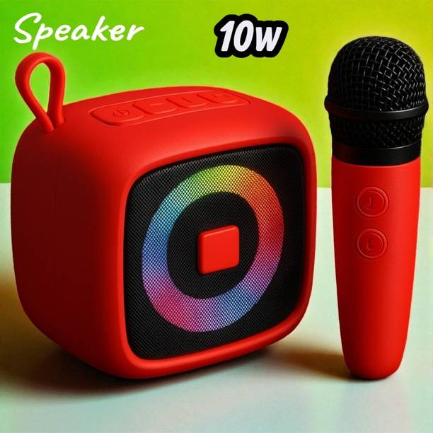 Ziddjeet X243 Mini Bluetooth Speaker with Microphone and LED Ring Light 10 W Bluetooth Speaker
