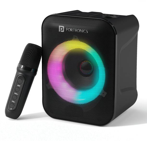 Portronics Apollo One 20W Bluetooth Portable Speaker With Wireless Karaoke Mic,5Hr Playtime 20 W Bluetooth Party Speaker