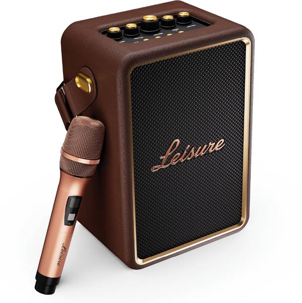 Leisure ELEVATE Portable Bluetooth Speaker, 8H Playtime with 2 Wireless Mics - 100 W Bluetooth Speaker