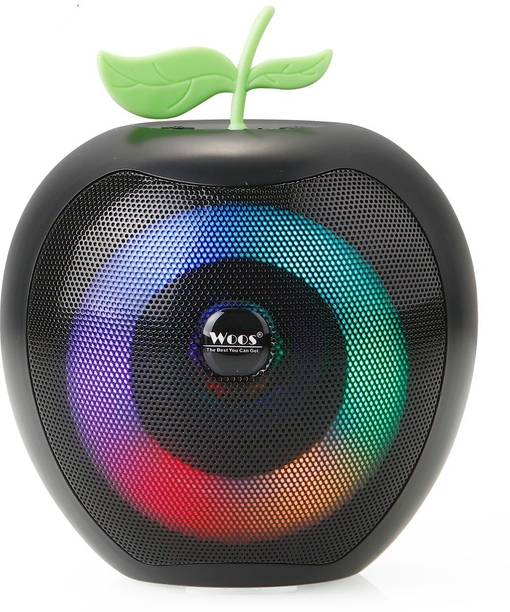 WOOS 3D Sound apple shape Bluetooth Speaker with RGB Light Super Bass 5 W Bluetooth Speaker
