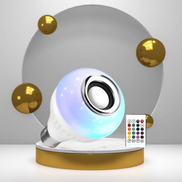 Clairbell Bluetooth Music Bulb Speaker With Remote Control Change Disco light for HomeQ98 Smart Bulb