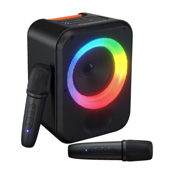 Portronics 30W Dash Wireless Bluetooth Portable Speaker,Dual Wireless Karaoke Mic,5 Hrs 30 W Bluetooth Speaker