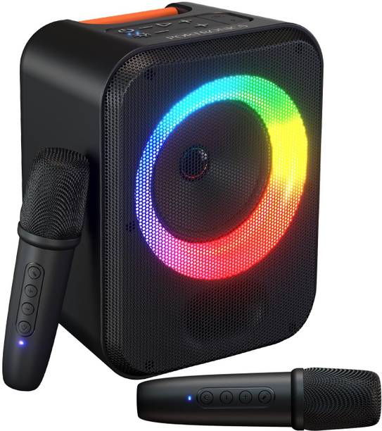 Portronics 30W Dash Wireless Bluetooth Portable Speaker,Dual Wireless Karaoke Mic,5 Hrs 30 W Bluetooth Speaker