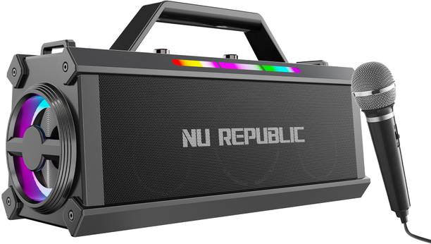 Nu Republic Sonicpop 1200 with Upto 18 Hrs Playtime, X-Bass, 3x1 Powerful Dynamic Drivers 60 W Bluetooth Speaker