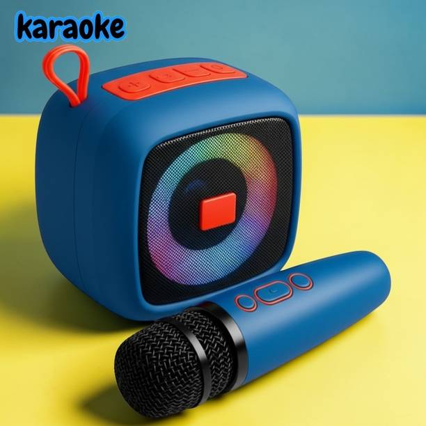 3BAAN X77 RGB Light Karaoke Speaker with Wireless Microphone Portable Speaker 10 W Bluetooth Speaker