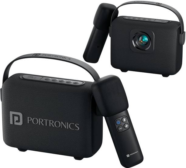 Portronics Resonate 2 14W Bluetooth Speaker With Wireless Karaoke Mic, LED Projection Light 14 W Bluetooth Speaker