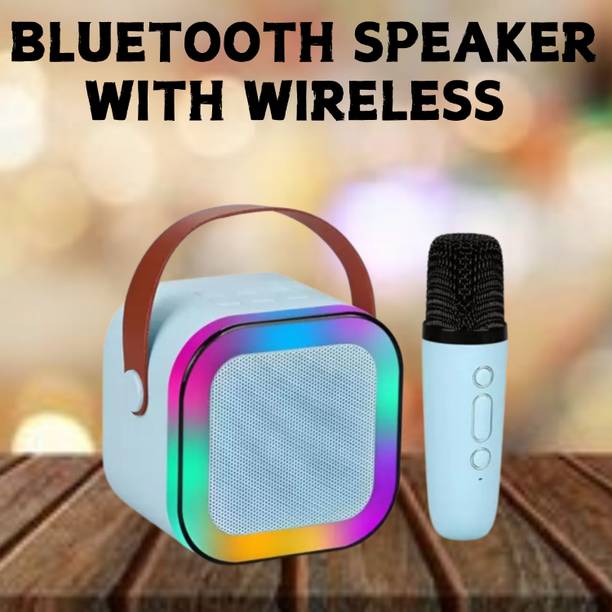 Clairbell Bluetooth Speaker with Wireless Karaoke Mic, 6Hrs Playtime and RGB Lights I356 10 W Bluetooth Speaker