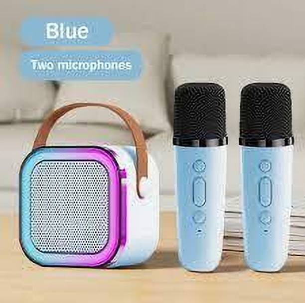 TECHMAZE K12 Speaker Machine Bluetooth-Compatible Wireless Karaoke Mic Speaker with RGB 10 W Bluetooth Speaker