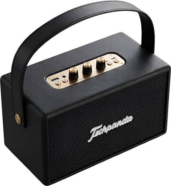 TECHPANDA Retro Wireless Bluetooth Speaker with 12H Playtime, Deep Bass & Type-C 36 W Bluetooth Speaker