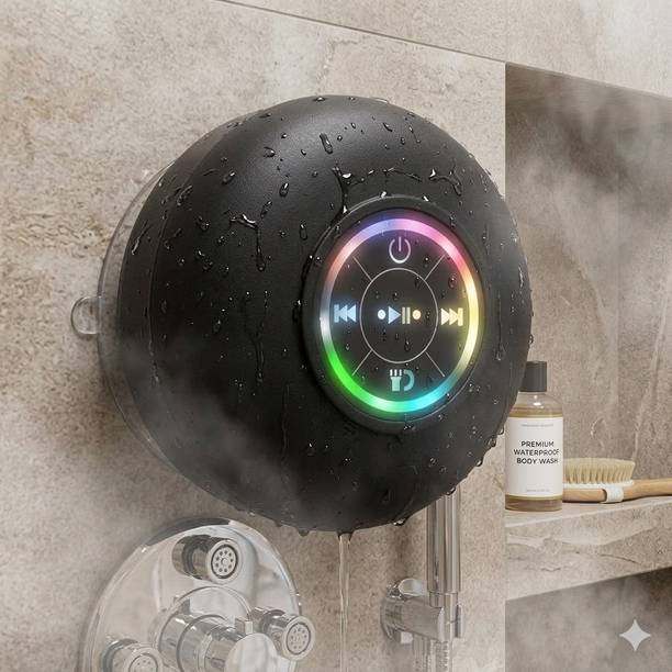 PLUSESTORE Wireless Shower Music Speaker with Handsfree Calling 3 W Bluetooth Speaker