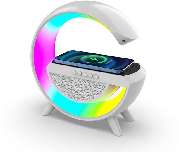 UnicornGlazz Bluetooth Speaker Lamp with Wireless Fast Charging - RGB Light, 8 Music Modes 15 W Bluetooth Speaker