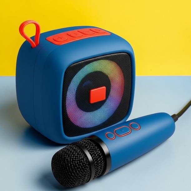 Ziddjeet X37 RGB Light Karaoke Speaker with Wireless Microphone Portable Speaker 10 W Bluetooth Speaker