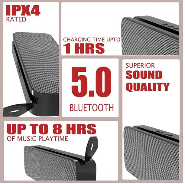 RZW TG-418 Ultra 3D Dynamic Thunder Sound With High Bass Wireless Portable 10 W Bluetooth Speaker
