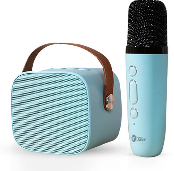 Inbase Boombox Bluetooth Speaker with Wireless Karaoke Mic, 5 Hrs Playtime, Portable 6 W Bluetooth Speaker