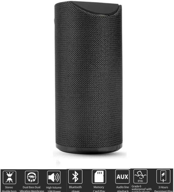 Samarth TG113 SPLASHPROOF |WATERPROOF | BLUETOOTH SPEAKER (BLACK COLOR) 10 W Bluetooth Speaker