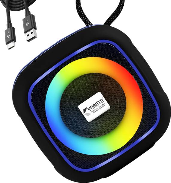YOROTO Bluetooth Speaker with Deep Bass, RGB Light Effects & 10W Sound Output 10 W Bluetooth Speaker