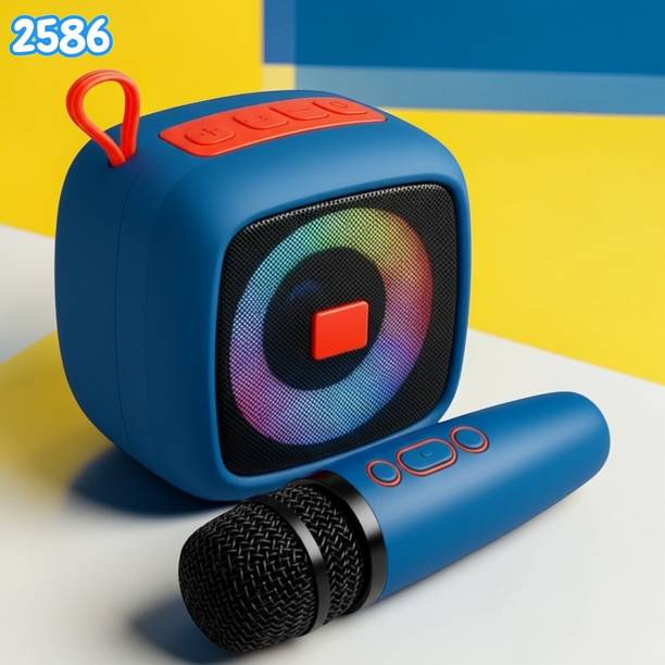 Ziddjeet X332 Portable Karaoke Speaker with Wireless Microphone & Bass Sound System 10 W Bluetooth Speaker